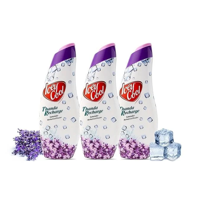 Labolia Icey Cool Lavender Herbal Prickly Heat and Ice Cool Body Talcum Powder – 300 gms (Pack of 3)