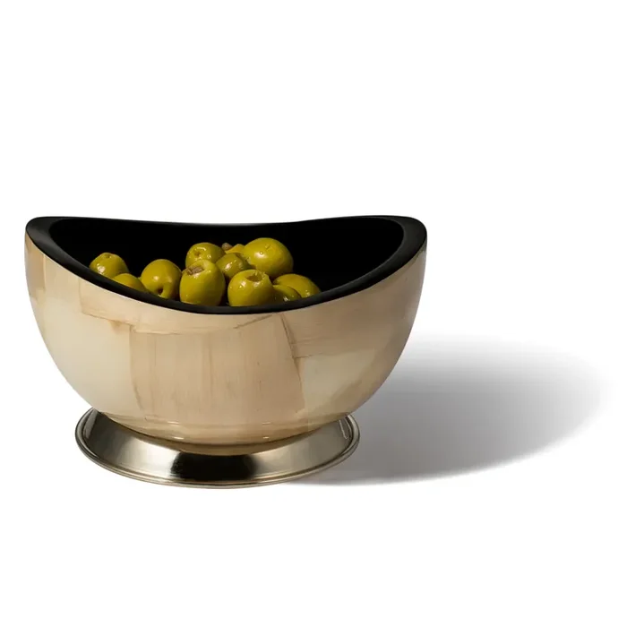 Ladorada Burl Veneer Accent Bowl with Base