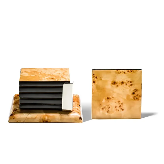 Ladorada Burl Veneer Coasters Set of 6