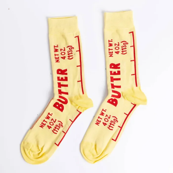 Large Butter Crew Socks Unisex or Men‘s