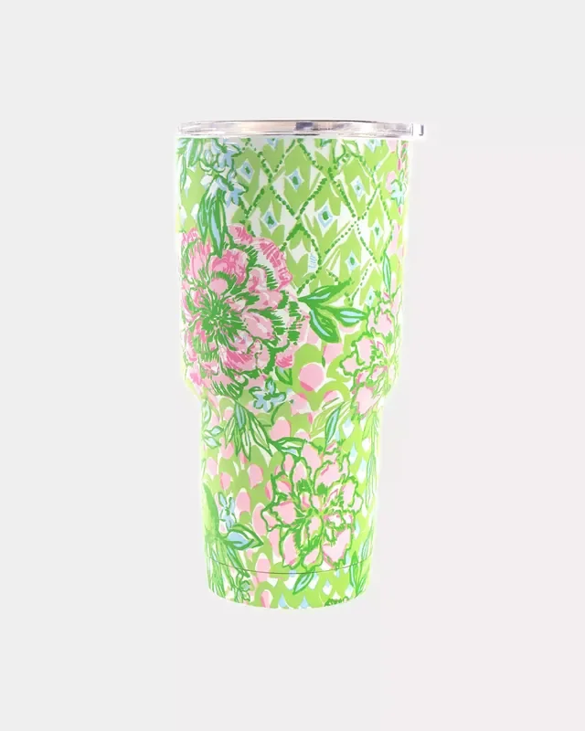 Large Stainless Insulated Tumbler, Lime Feeling Good