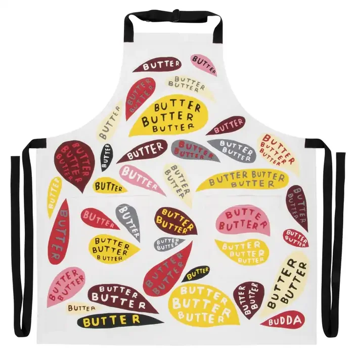 Last Call! Butter Butter Butter Funny Cooking and BBQ Apron Unisex 2 Pockets Adjustable Strap 100% Cotton BlueQ at GetBullish