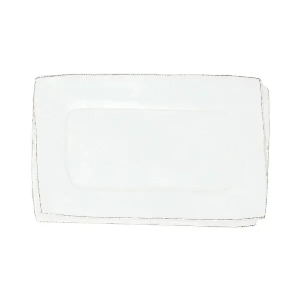 Lastra White Small Rectangular Tray