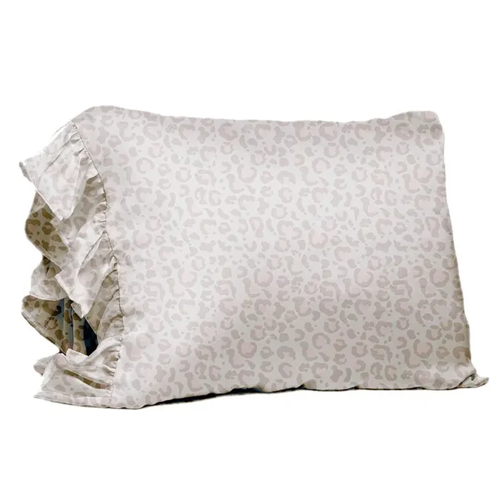 Leopard Ruffled Satin Pillowcase [Available in Standard Size]