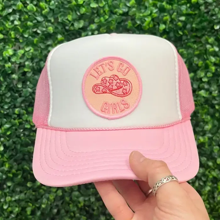 Let‘s Go Girls • Light Pink + White Puff Hat