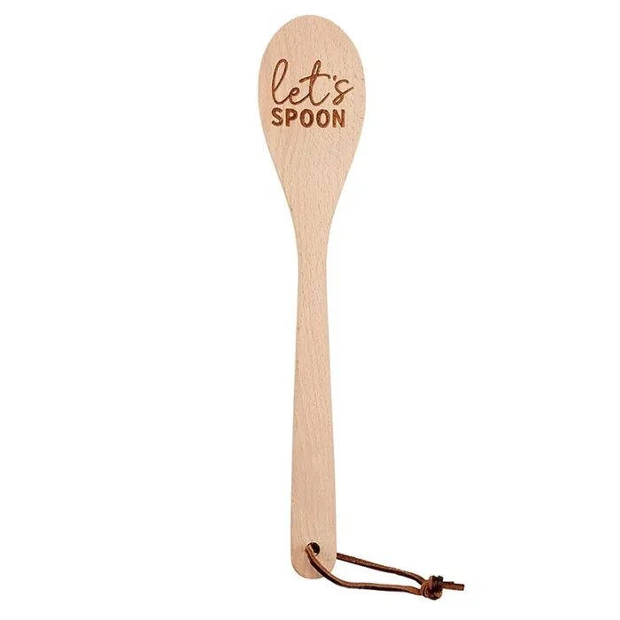 Let‘s Spoon Wooden Cooking Spoon Beech Wood Kitchen Utensil in Canvas Gift Bag