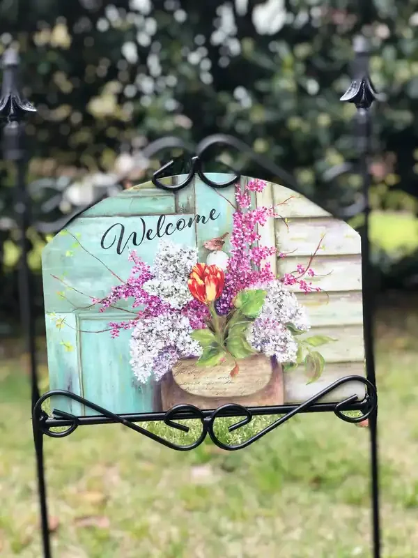 Lilac Pouch Garden Sign