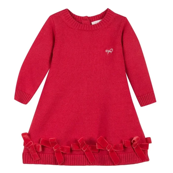 Lili Gaufrette Red Knit Dress