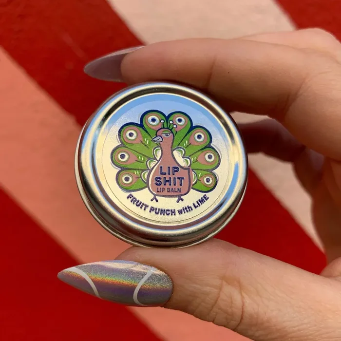 Lip Shit Lip Balm Fruit Punch with Lime Beeswax Formula Lip Moisturizer in Tin .3oz BlueQ at GetBullish