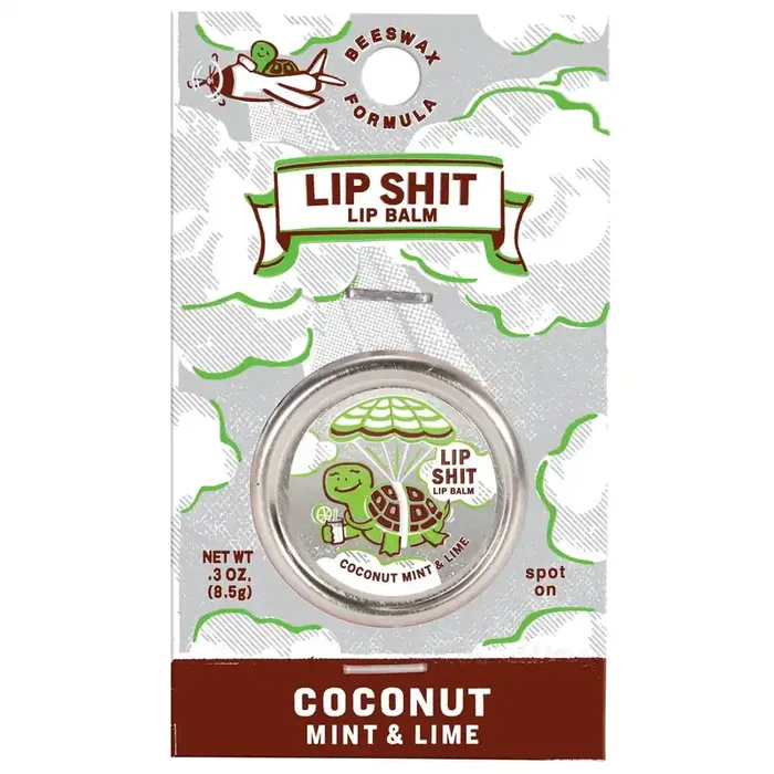 Lip Shit Lip Balm in Coconut Mint and Lime Lip Moisturizer in Tin .3oz BlueQ at GetBullish