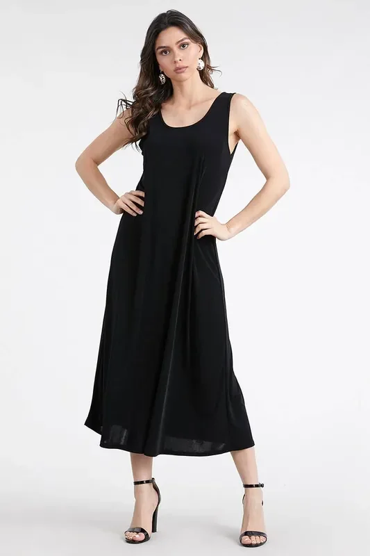 Long Black Tank Dress