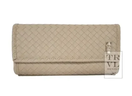 Luxe Jewelry Wallet Woven Bisque