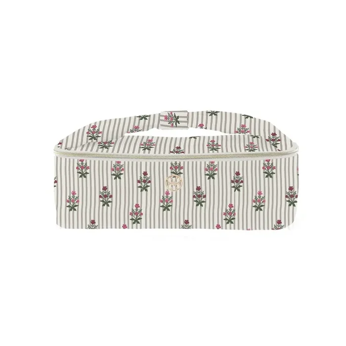 Make Me Blush Cottage Stripes Make Up Bag