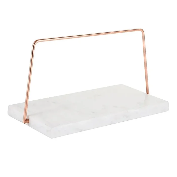 Marble + Rose Gold Iron Serving Plate Desserts and Appetizers Display