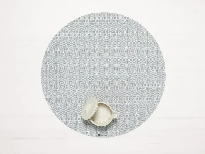 Martha Stewart x Chilewich Boxwood 15″ Round Place Mats Set/4 (Sea)