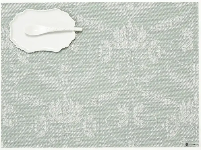 Martha Stewart x Chilewich Damask Rectangle Place Mats Set/4 (Abalone)