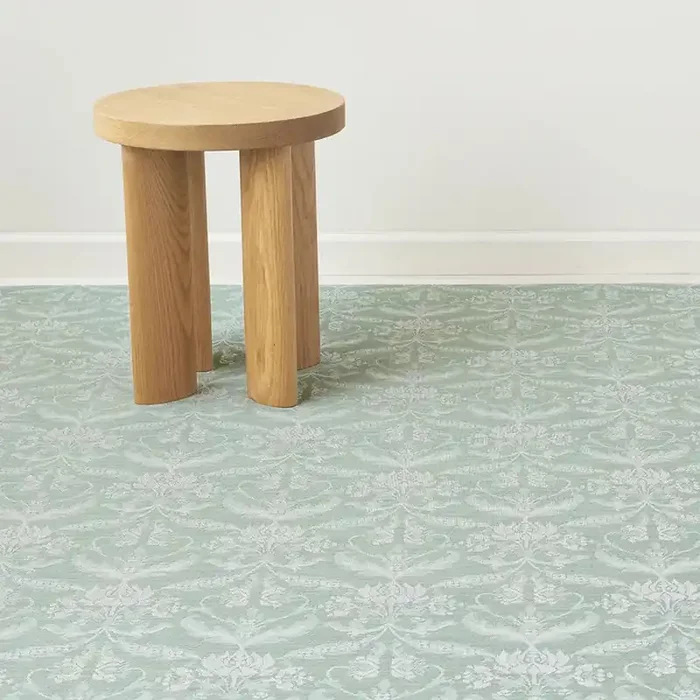 Martha Stewart x Chilewich Damask Woven Floormat Rug (Abalone)