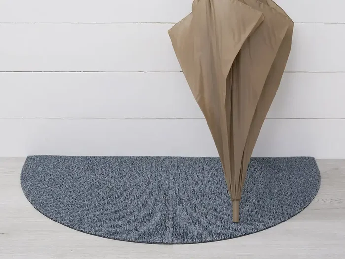 Martha Stewart x Chilewich Heathered Shag Welcome Mat 21×36 (Sea)