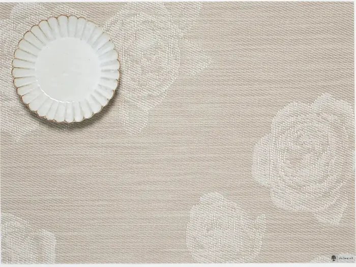Martha Stewart x Chilewich Rosette Rectangle Place Mats Set/4 (Flax)