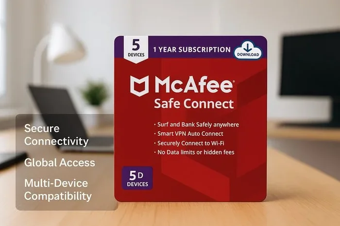 McAfee 2024 Safe Connect VPN – Ultimate Protection for 5 Devices