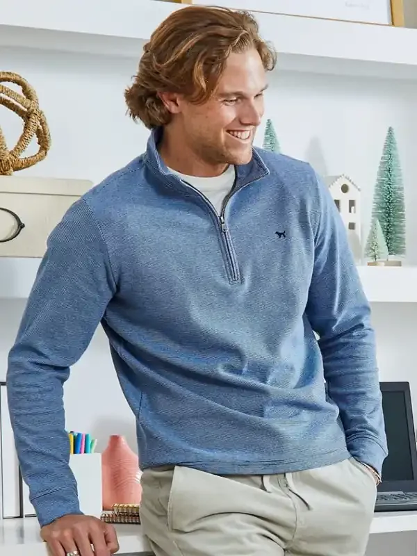 Men‘s Quarter Zip Pullover • Navy