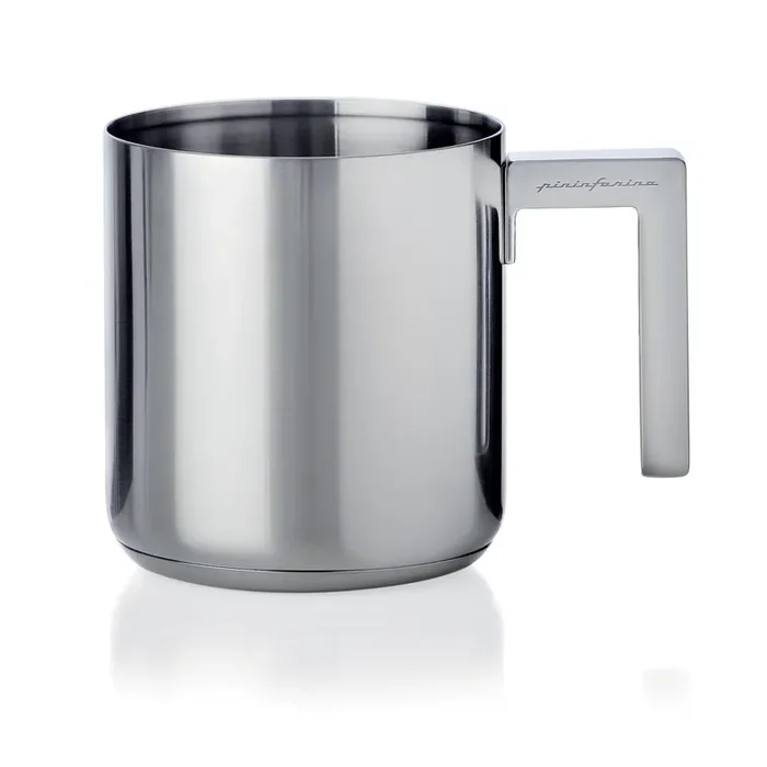 Mepra Stile By Pininfarina Plain Silver Milk Boiler