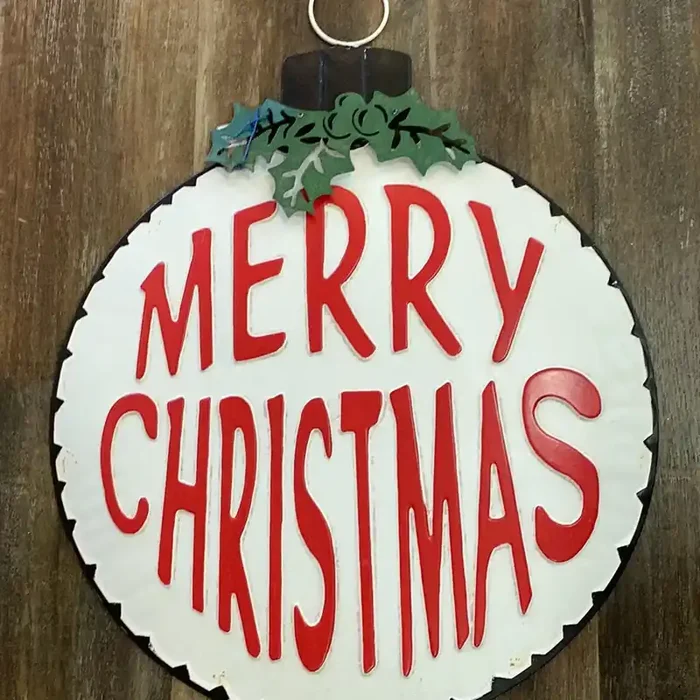 Merry Christmas Metal Sign