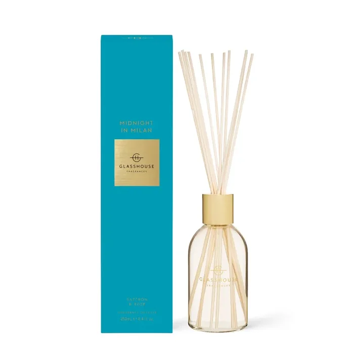 Midnight in Milan 8.4 fl. oz. Fragrance Reed Diffuser – Glasshouse Fragrances