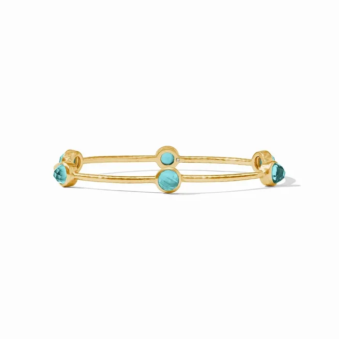 Milano Luxe Bangle- Iridescent Bahamian Blue -M- Julie Vos