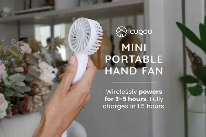 Mini Handheld Fan – 3-Speed Portable USB Rechargeable Cooling Gadget, 800mAh Battery