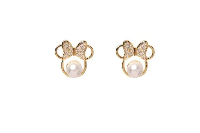 Minnie Mouse Delightful Gold Earrings