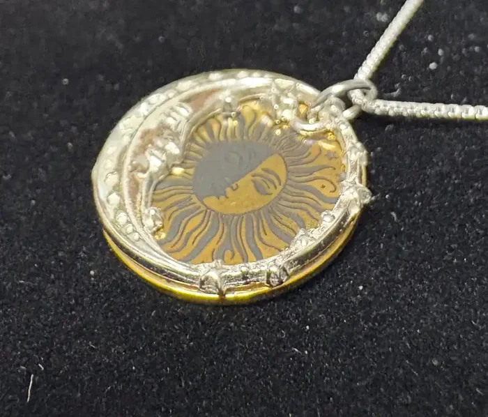 Moon + Sun Sterling Silver Necklace