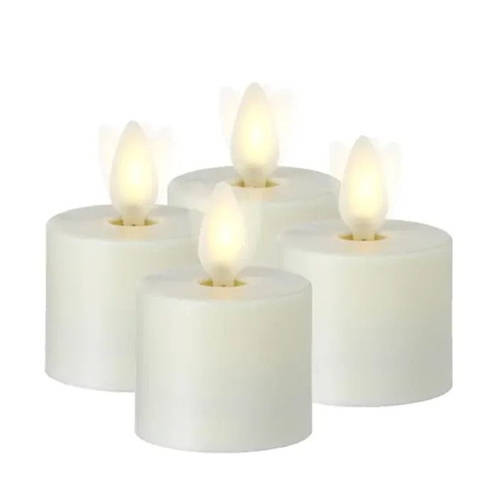 Moving Flame Set/4 1.5 x 2″ Ivory Tealight