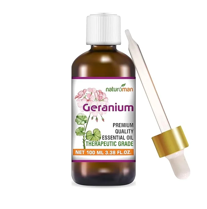 Naturoman Geranium Pure and Natural Essential Oil – 100 ml