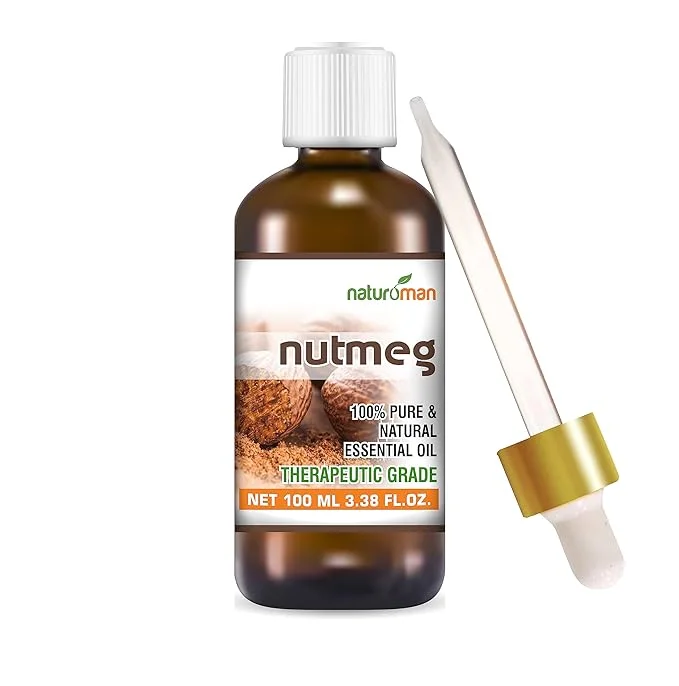 Naturoman Nutmeg Pure and Natural Therapeutic Grade Essential Oil – 100 ml