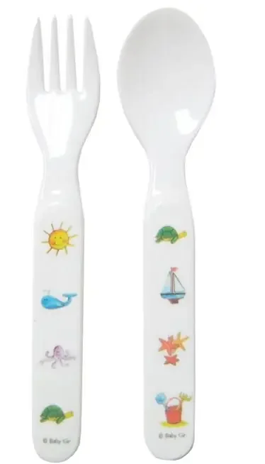 Ocean Animals Fork & Spoon Set – Baby Cie