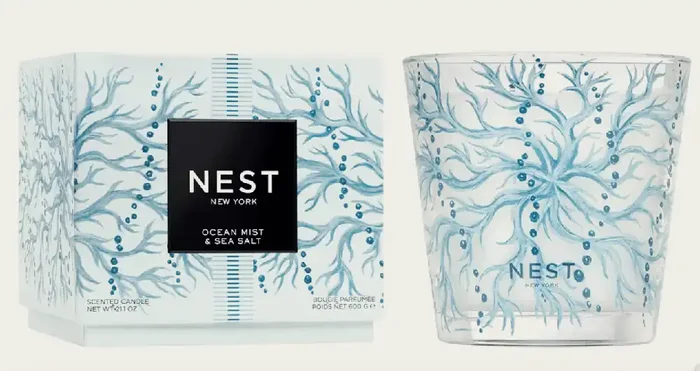 Ocean Mist & Sea Salt Specialty Decorative 3-wick Candle- Nest Fragrances