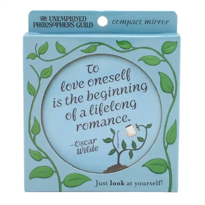 Oscar Wilde To Love Oneself Compact Mirror Pocket Face Mirror