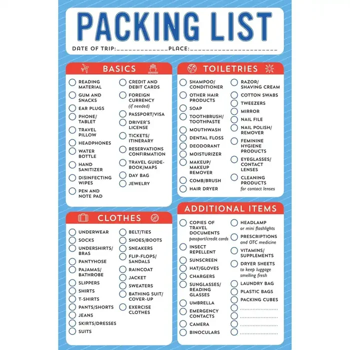 Packing List Note Pad 60 Tearable Sheets 6″ x 9″ Stationery List Pad