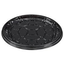 PartiPak PETE Black Round Everyday Tray, 12 inch – 50 per case.