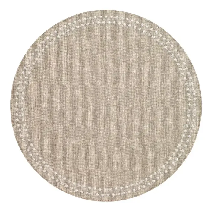 Pearls Mat Set Beige White Set of 4 Placemats – Bodrum