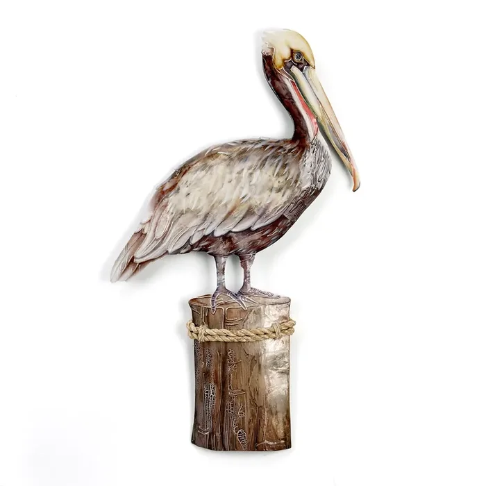 Pelican on Piling Wall Art