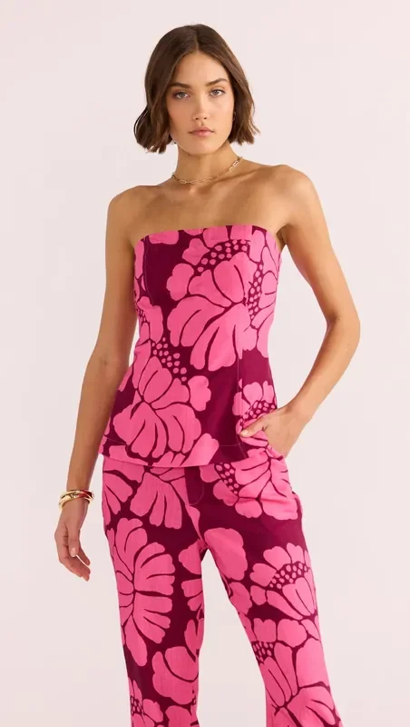 Persephone Bustier Top • Berry