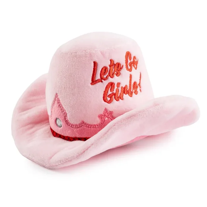 Pink Cowgirl Hat Dog Toy