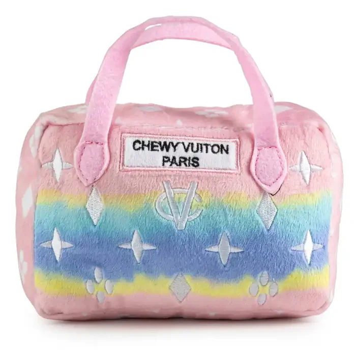 Pink Ombre Chewy Vuiton Handbag Dog Toy • Large