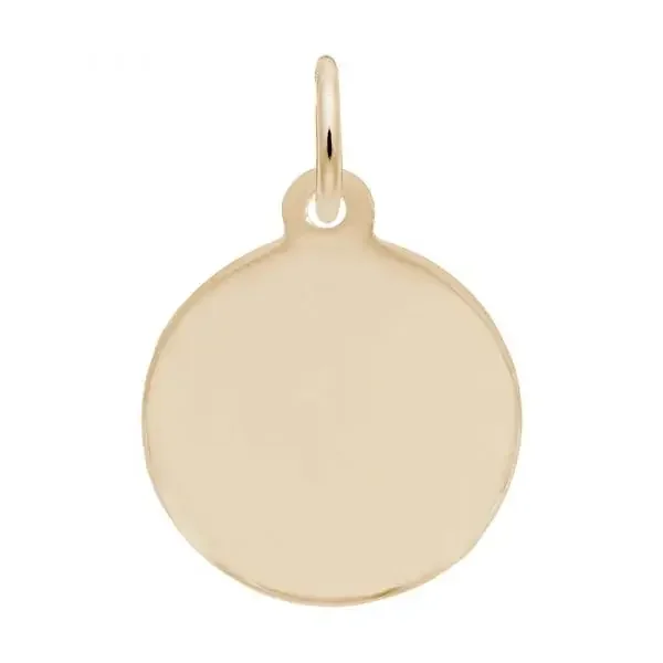 Plain Petite Round Disc Charm – Gold Plated – Rembrandt Charms