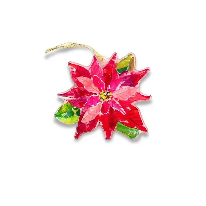 Poinsettia Acrylic Ornament – Lauren Dunn