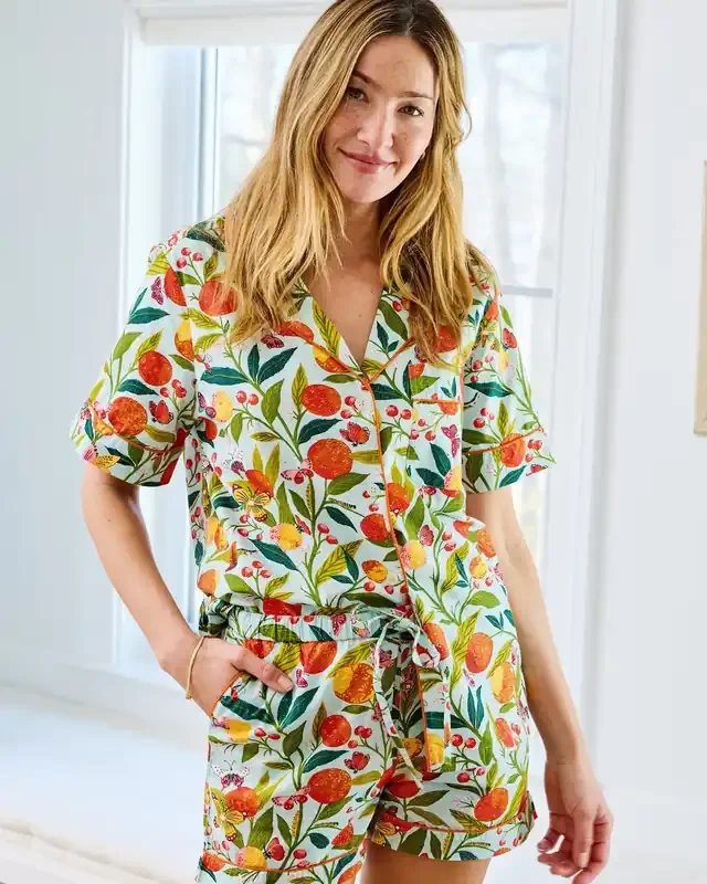 Print Fresh- Short PJ Set in Butterfly Grove
