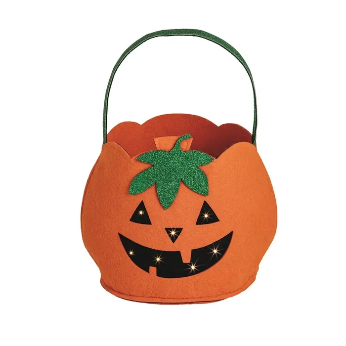 Pumpkin LED Treat Bucket