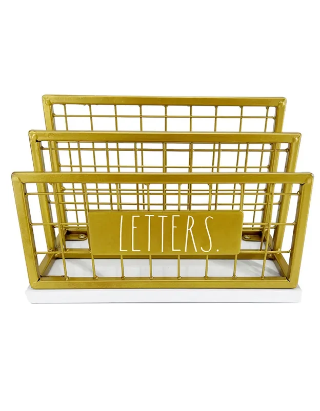 Rae Dunn “Letters” Metal Wire Desk Gold Letter Holder